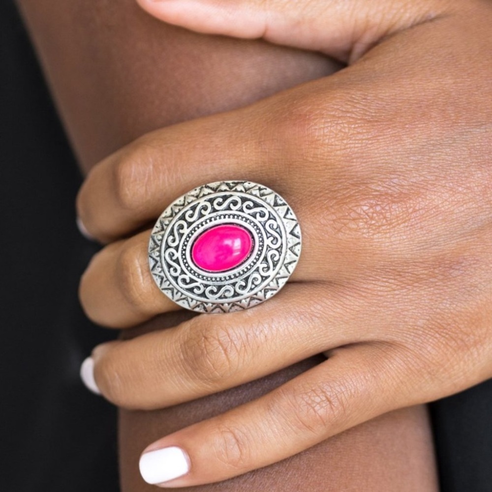 3 for $10 Pink moonstone ring